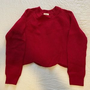 Red Wilfred cropped sweater